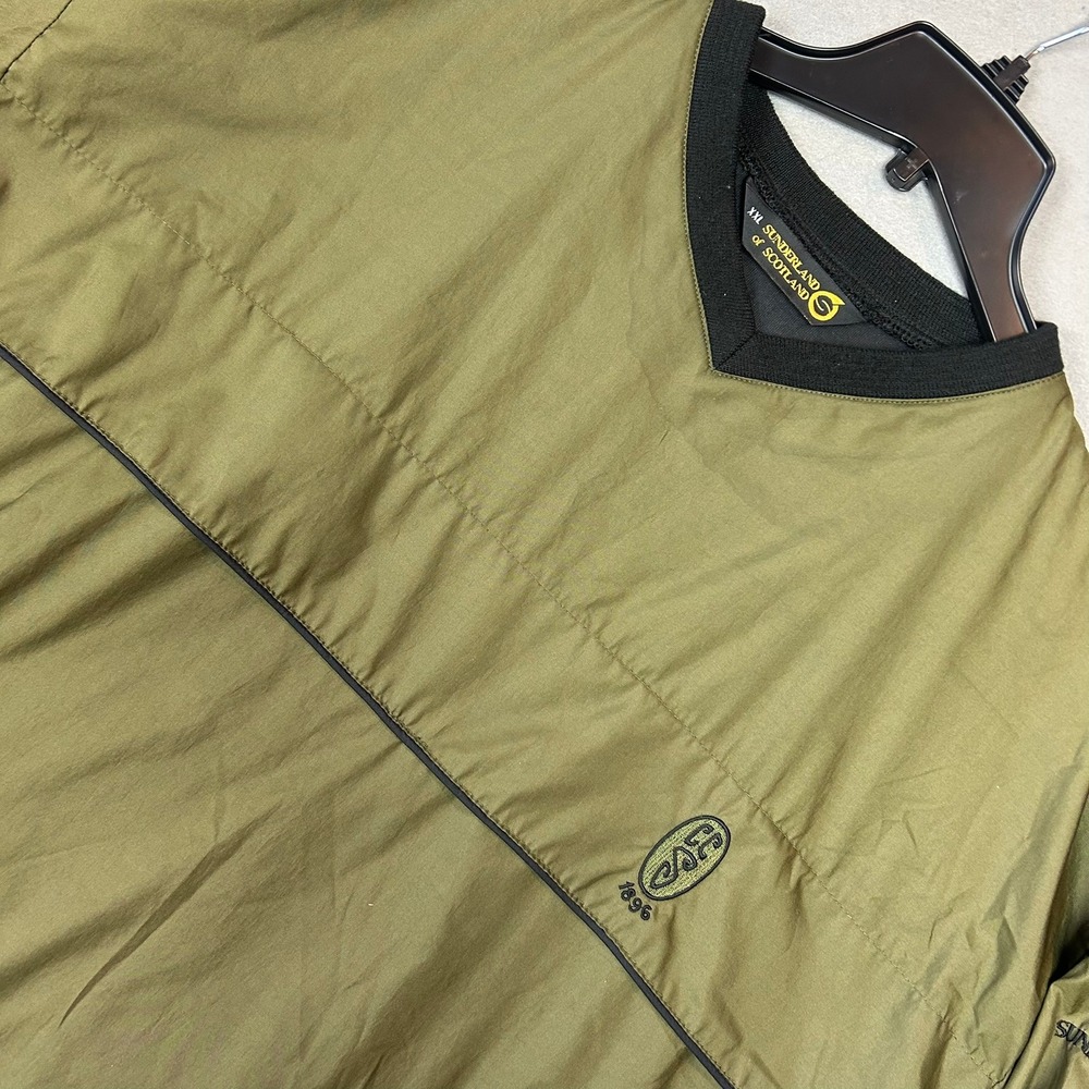 Sunderland of Scotland Pullover Weatherbeater Rain Jacket Mens XL Olive Green